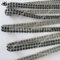 2line ss10 black color hot fix rhinestone ribbon banding